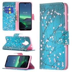 Blue Plum Leather Wallet Case for Nokia 1.4