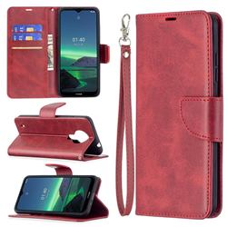 Classic Sheepskin PU Leather Phone Wallet Case for Nokia 1.4 - Red