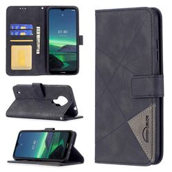 Binfen Color BF05 Prismatic Slim Wallet Flip Cover for Nokia 1.4 - Black