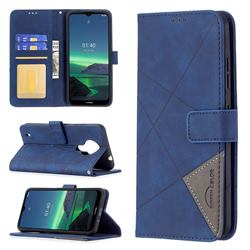 Binfen Color BF05 Prismatic Slim Wallet Flip Cover for Nokia 1.4 - Blue