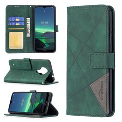 Binfen Color BF05 Prismatic Slim Wallet Flip Cover for Nokia 1.4 - Green