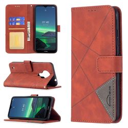 Binfen Color BF05 Prismatic Slim Wallet Flip Cover for Nokia 1.4 - Brown