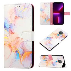 Galaxy Dream Marble Leather Wallet Protective Case for Nokia 1.4