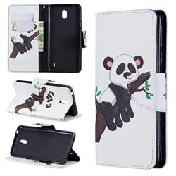 Tree Panda Leather Wallet Case for Nokia 1 Plus (2019)