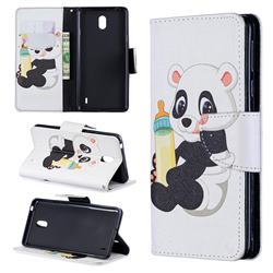 Baby Panda Leather Wallet Case for Nokia 1 Plus (2019)