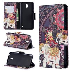 Totem Flower Elephant Leather Wallet Case for Nokia 1 Plus (2019)