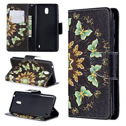 Circle Butterflies Leather Wallet Case for Nokia 1 Plus (2019)