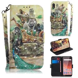 Beast Zoo 3D Painted Leather Wallet Phone Case for Nokia 1 Plus (2019)