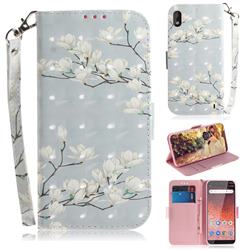 Magnolia Flower 3D Painted Leather Wallet Phone Case for Nokia 1 Plus (2019)