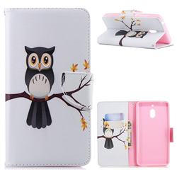 Owl on Tree Leather Wallet Case for Nokia 2.1