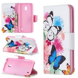 Vivid Flying Butterflies Leather Wallet Case for Nokia 2.2