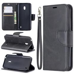 Classic Sheepskin PU Leather Phone Wallet Case for Nokia 2.2 - Black