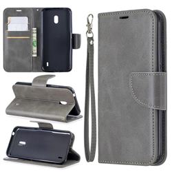 Classic Sheepskin PU Leather Phone Wallet Case for Nokia 2.2 - Gray