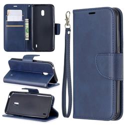 Classic Sheepskin PU Leather Phone Wallet Case for Nokia 2.2 - Blue