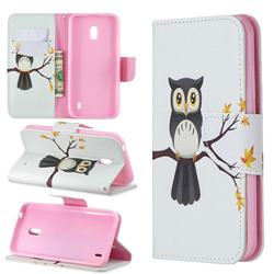 Owl on Tree Leather Wallet Case for Nokia 2.2
