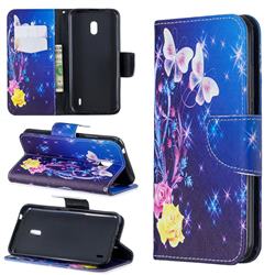 Yellow Flower Butterfly Leather Wallet Case for Nokia 2.2