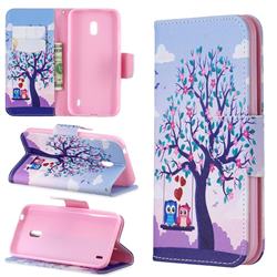 Tree and Owls Leather Wallet Case for Nokia 2.2