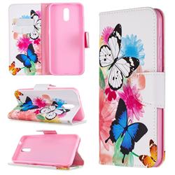 Vivid Flying Butterflies Leather Wallet Case for Nokia 2.3
