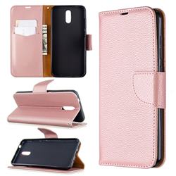 Classic Luxury Litchi Leather Phone Wallet Case for Nokia 2.3 - Golden