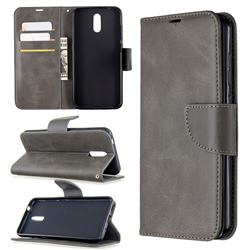 Classic Sheepskin PU Leather Phone Wallet Case for Nokia 2.3 - Gray