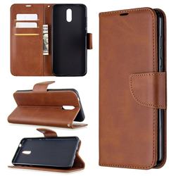 Classic Sheepskin PU Leather Phone Wallet Case for Nokia 2.3 - Brown