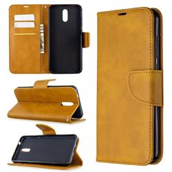 Classic Sheepskin PU Leather Phone Wallet Case for Nokia 2.3 - Yellow