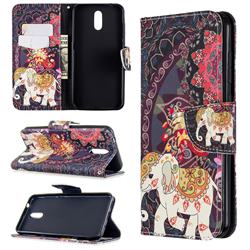 Totem Flower Elephant Leather Wallet Case for Nokia 2.3