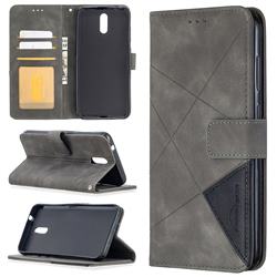 Binfen Color BF05 Prismatic Slim Wallet Flip Cover for Nokia 2.3 - Gray