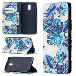 Blue Leaf Slim Magnetic Attraction Wallet Flip Cover for Nokia 2.3