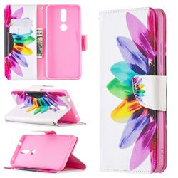 Seven-color Flowers Leather Wallet Case for Nokia 2.4