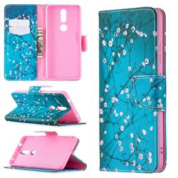 Blue Plum Leather Wallet Case for Nokia 2.4