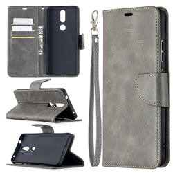 Classic Sheepskin PU Leather Phone Wallet Case for Nokia 2.4 - Gray