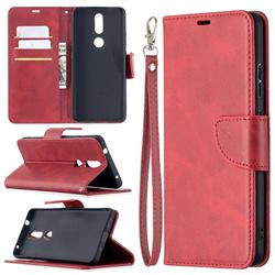 Classic Sheepskin PU Leather Phone Wallet Case for Nokia 2.4 - Red