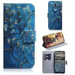 Apricot Tree PU Leather Wallet Case for Nokia 2.4