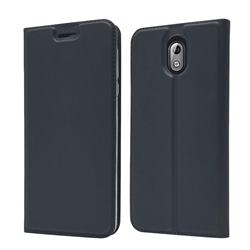 Ultra Slim Card Magnetic Automatic Suction Leather Wallet Case for Nokia 3.1 - Star Grey
