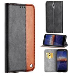 Classic Business Ultra Slim Magnetic Sucking Stitching Flip Cover for Nokia 3.1 - Brown