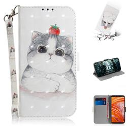 Cute Tomato Cat 3D Painted Leather Wallet Phone Case for Nokia 3.1 Plus