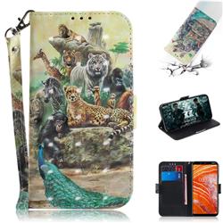 Beast Zoo 3D Painted Leather Wallet Phone Case for Nokia 3.1 Plus