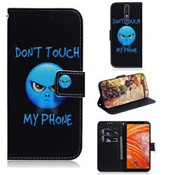 Not Touch My Phone PU Leather Wallet Case for Nokia 3.1 Plus