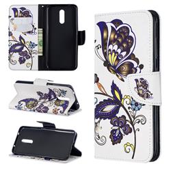 Butterflies and Flowers Leather Wallet Case for Nokia 3.2