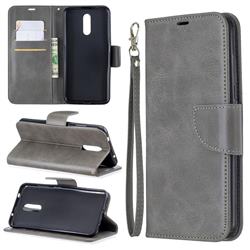 Classic Sheepskin PU Leather Phone Wallet Case for Nokia 3.2 - Gray
