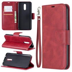 Classic Sheepskin PU Leather Phone Wallet Case for Nokia 3.2 - Red