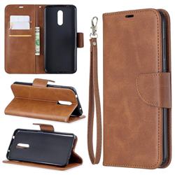 Classic Sheepskin PU Leather Phone Wallet Case for Nokia 3.2 - Brown