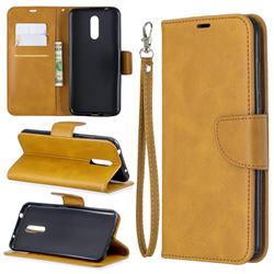 Classic Sheepskin PU Leather Phone Wallet Case for Nokia 3.2 - Yellow