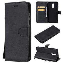 Retro Greek Classic Smooth PU Leather Wallet Phone Case for Nokia 3.2 - Black