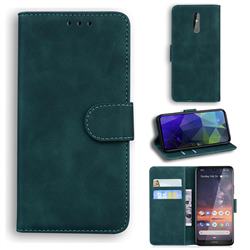 Retro Classic Skin Feel Leather Wallet Phone Case for Nokia 3.2 - Green