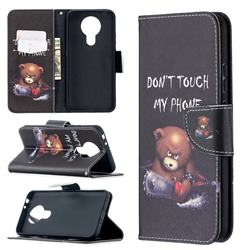 Chainsaw Bear Leather Wallet Case for Nokia 3.4