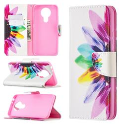Seven-color Flowers Leather Wallet Case for Nokia 3.4