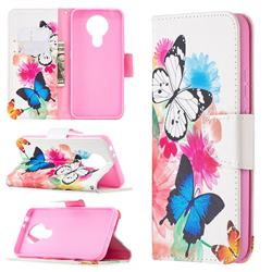 Vivid Flying Butterflies Leather Wallet Case for Nokia 3.4