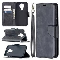 Classic Sheepskin PU Leather Phone Wallet Case for Nokia 3.4 - Black
